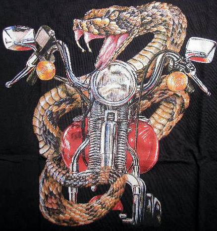motocyklový had - Tričko