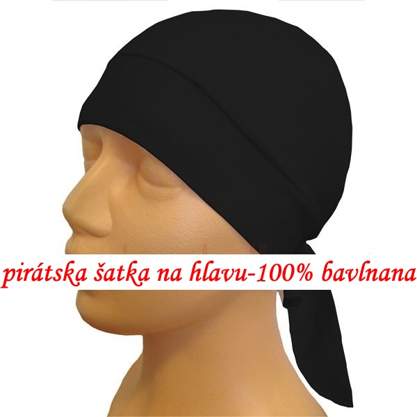 Pirátský šátek na hlavu černá